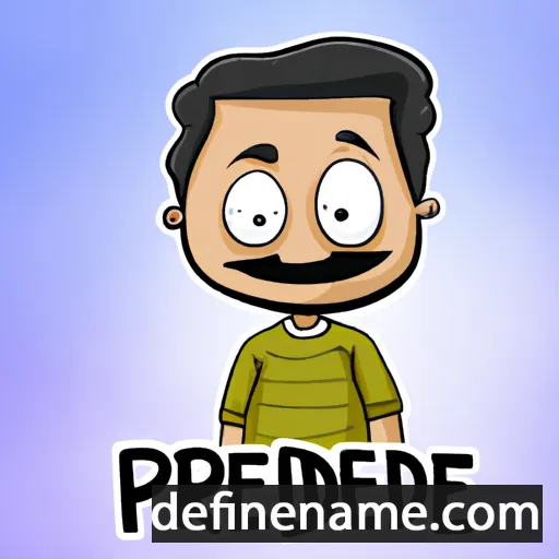 cartoon of the name Pradeep