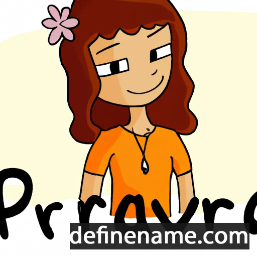 cartoon of the name Pranvera