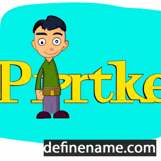 cartoon of the name Prateek