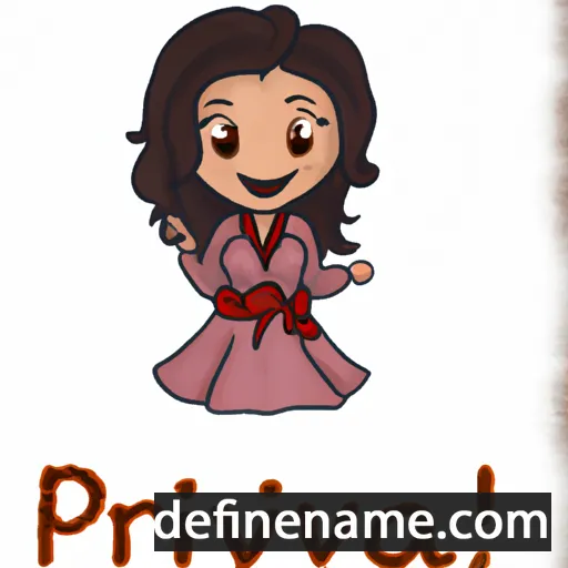 cartoon of the name Pravina