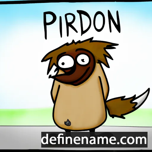 cartoon of the name Pridbjørn