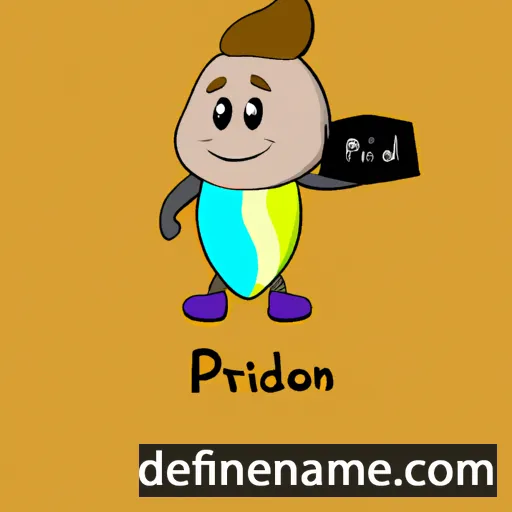 cartoon of the name Pridon