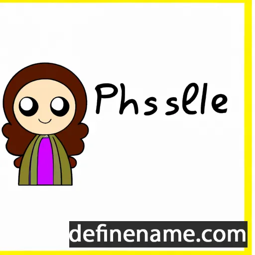 cartoon of the name Priscille