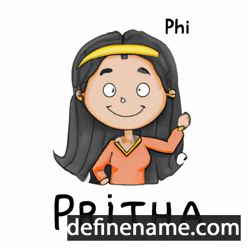 cartoon of the name Pritha