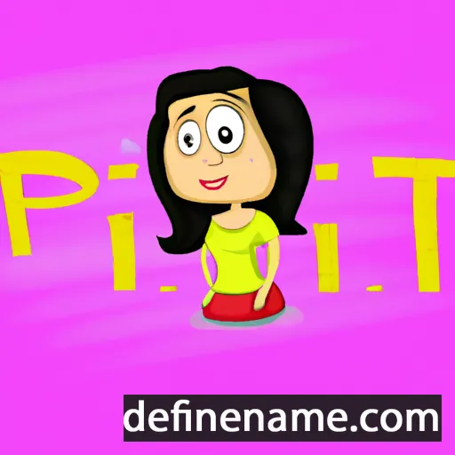 cartoon of the name Priti