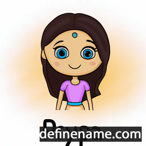 cartoon of the name Priya