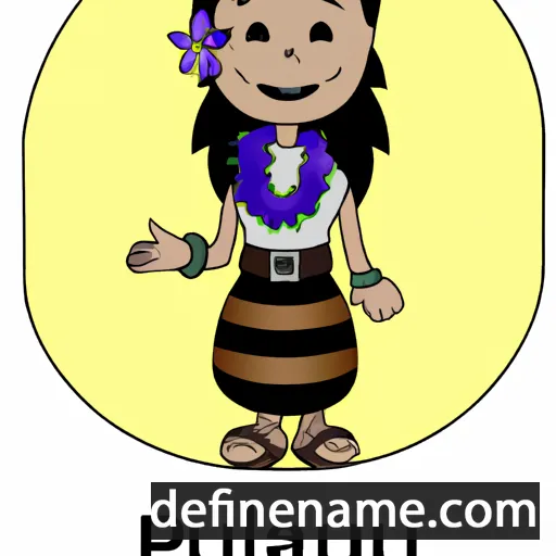 cartoon of the name Pualani