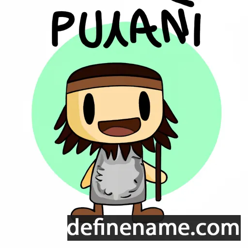 cartoon of the name Puanani