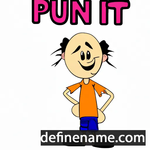 cartoon of the name Punit