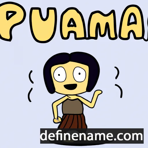 cartoon of the name Purnama