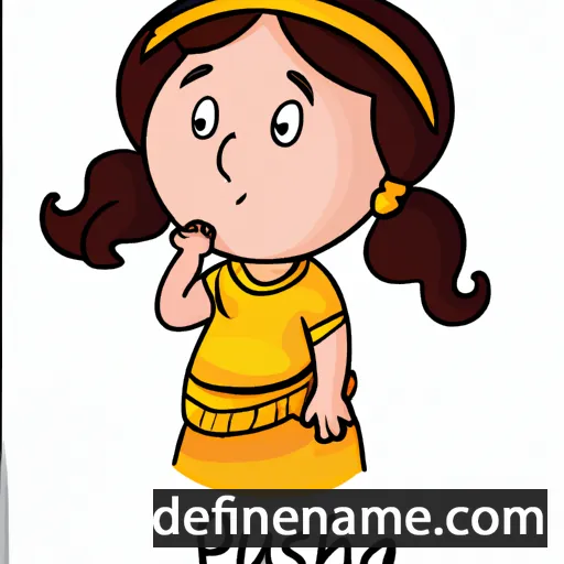 cartoon of the name Pushpa