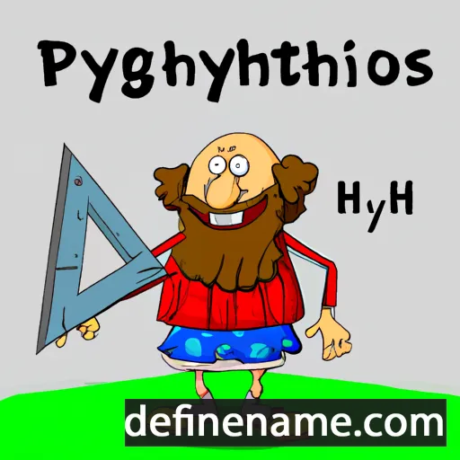 cartoon of the name Pythagoras