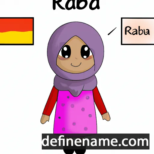 cartoon of the name Rabia