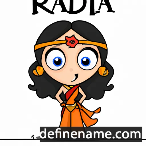 cartoon of the name Radha