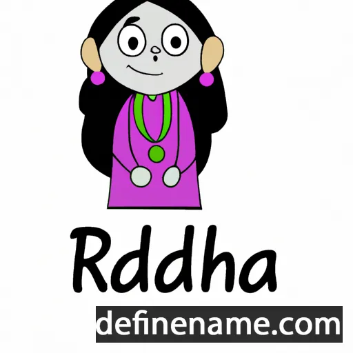 cartoon of the name Radhika