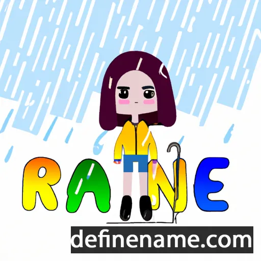 cartoon of the name Raine