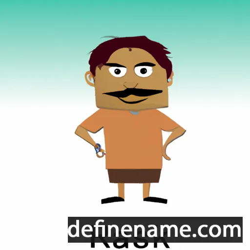 cartoon of the name Rakesh