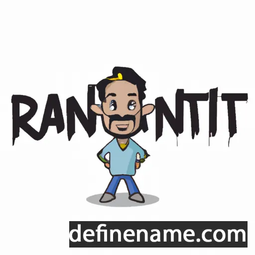 cartoon of the name Ranjit