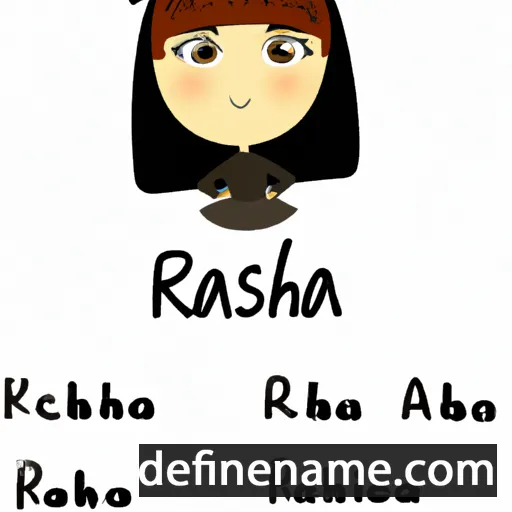 cartoon of the name Rasha