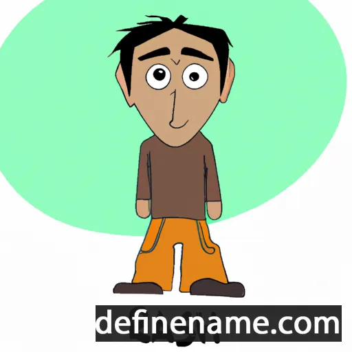 cartoon of the name Rashn