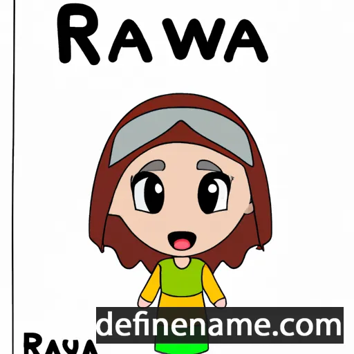 cartoon of the name Rawiya