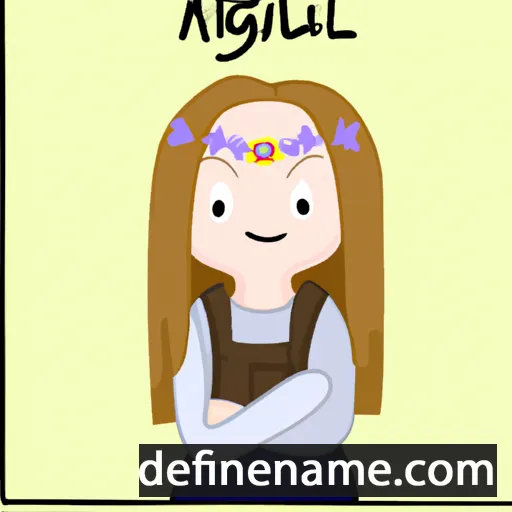 cartoon of the name Áslaug