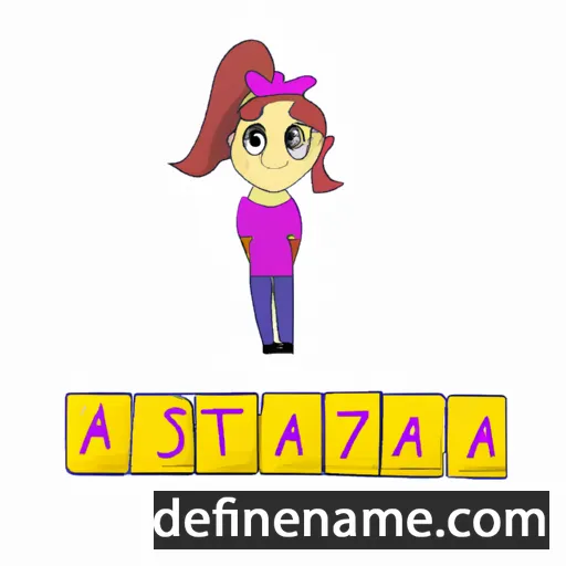 cartoon of the name Anastazja