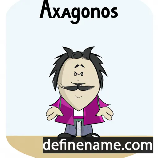 cartoon of the name Anaxagoras