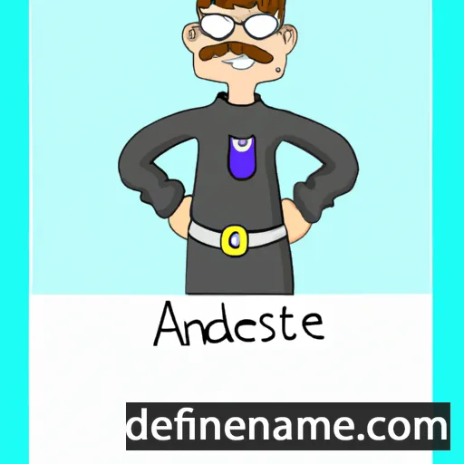 cartoon of the name Andraste