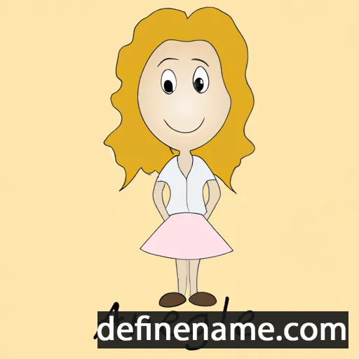 cartoon of the name Angela