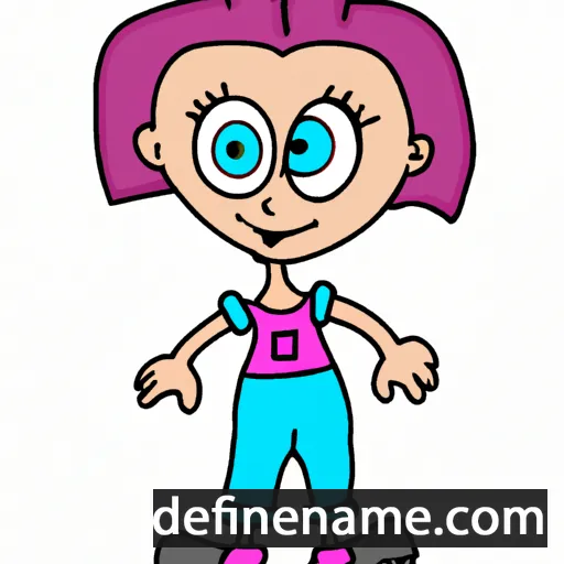 cartoon of the name Anika