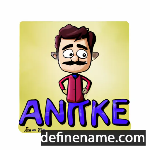 cartoon of the name Aniket