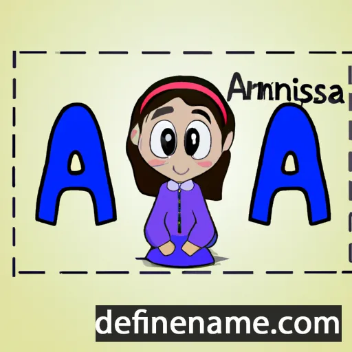 cartoon of the name Anisa