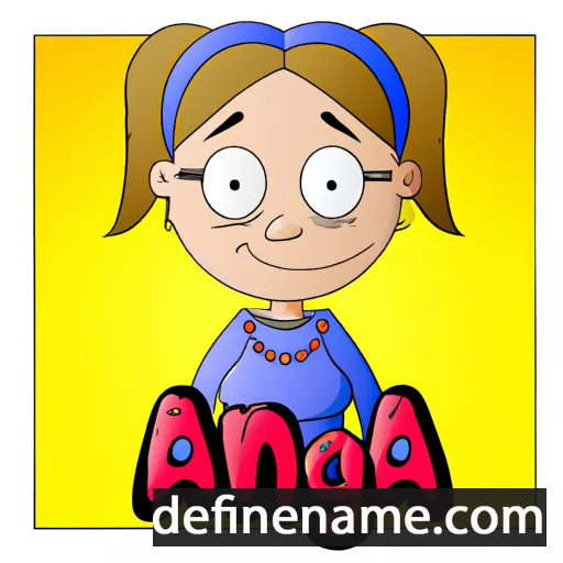 cartoon of the name Anja