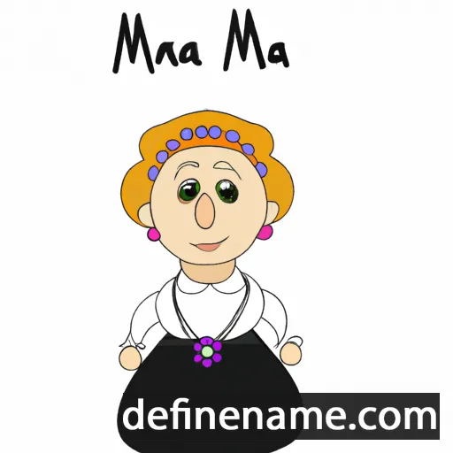 cartoon of the name Anna Maria