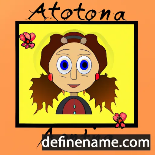 cartoon of the name Antonia