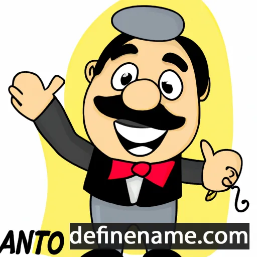 cartoon of the name Antonio Pio