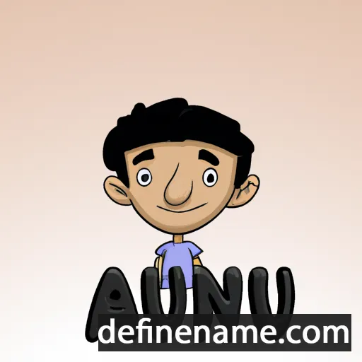 cartoon of the name Anuj