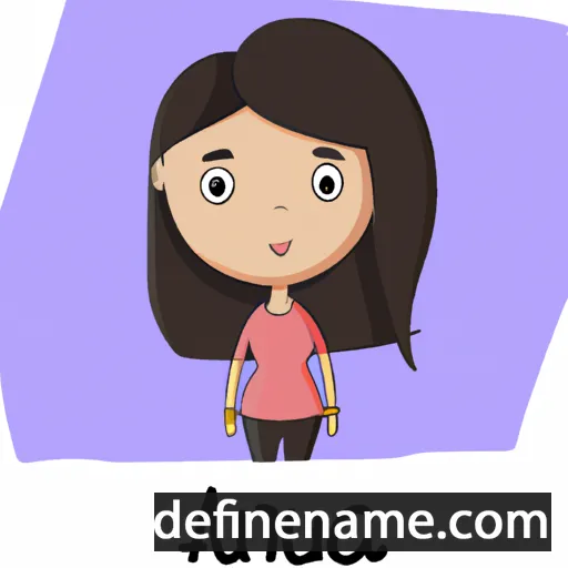 cartoon of the name Anuja