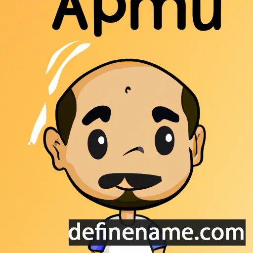 cartoon of the name Anupam