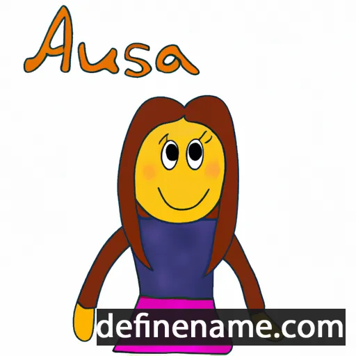 cartoon of the name Anuša