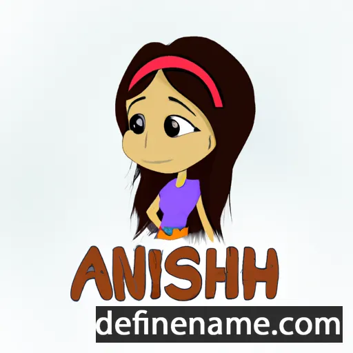 cartoon of the name Anush