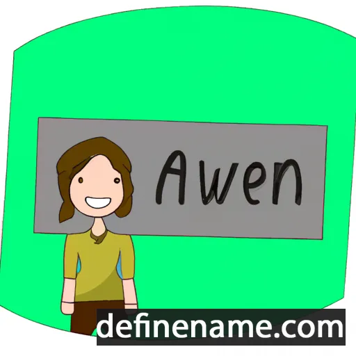 cartoon of the name Anwen