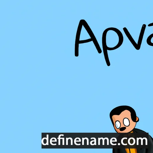 cartoon of the name Apoorva