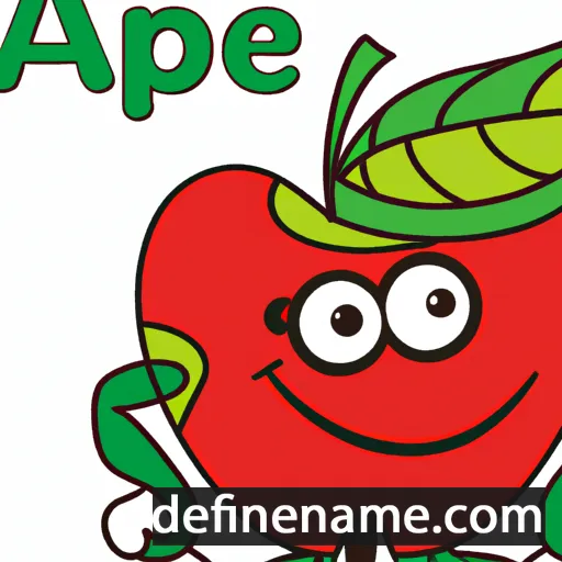 cartoon of the name Apple