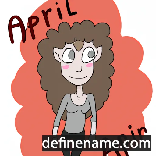 cartoon of the name April