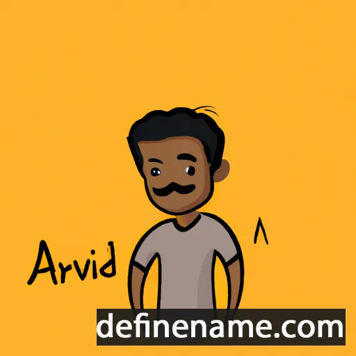 cartoon of the name Aravind