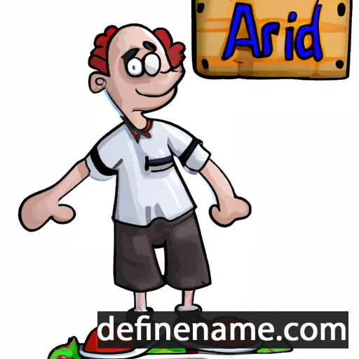 cartoon of the name Ardit