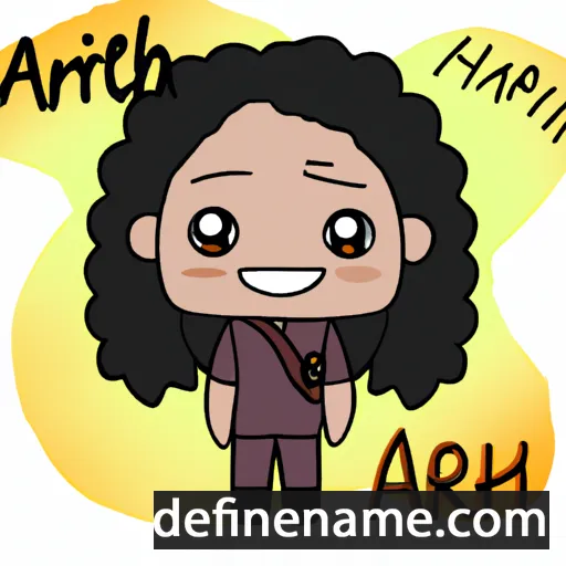 cartoon of the name Ariah