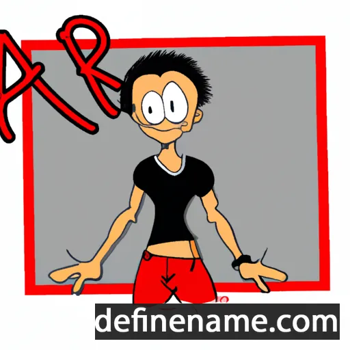 cartoon of the name Arie